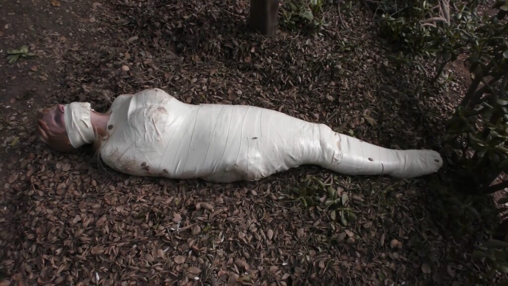 Microfoam MummyWrap Outdoors – Lorelei in Mummification Bondage – BEDROOM BONDAGE by Lorelei