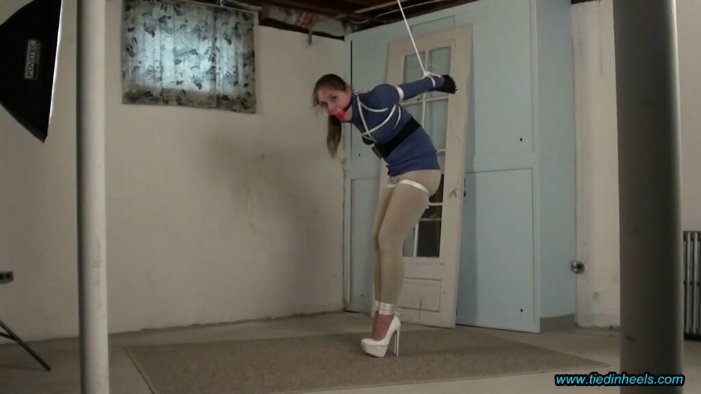 Rachel Adams…Strappado in the Basement Dungeon! – TIED IN HEELS