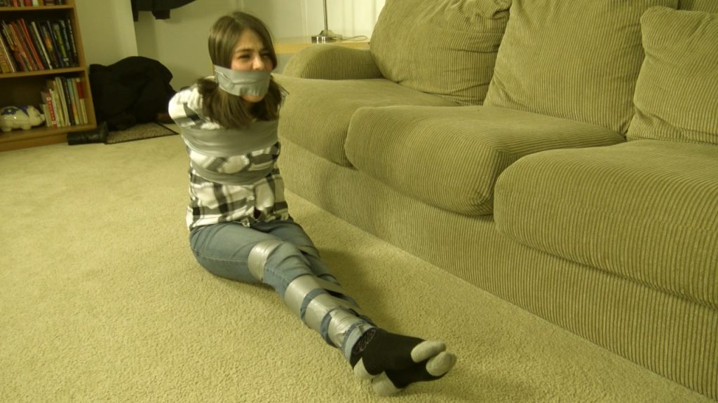 Jeanette Cerceau Taped Tied Over A Television