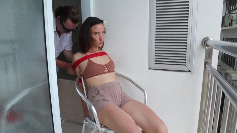 Sofi tied to a chair red ropes_Samui23 05_Part 1