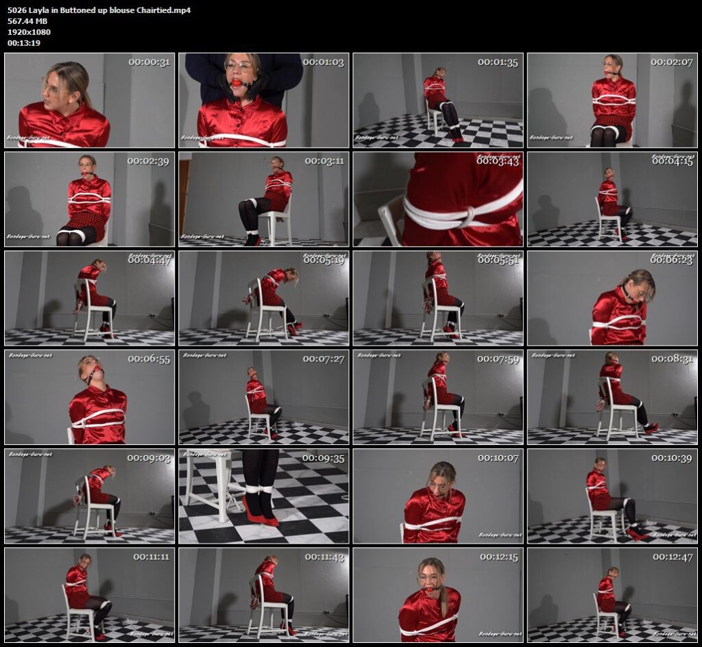 5026 Layla in Buttoned up blouse Chairtied.mp4
