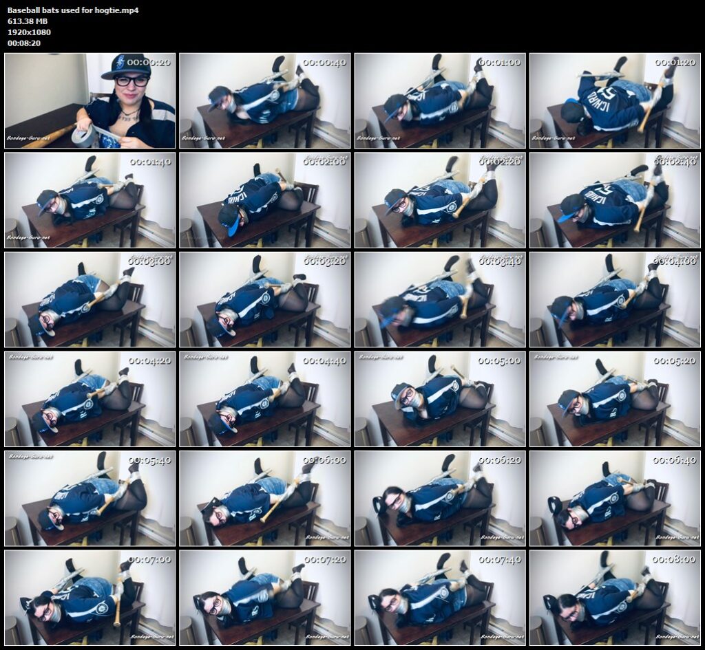 Baseball bats used for hogtie.mp4