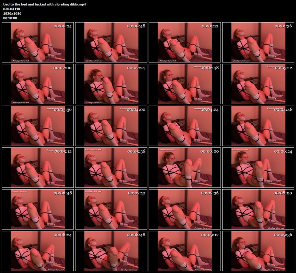 tied to the bed and fucked with vibrating dildo.mp4