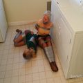 Pantyhose Peril when MILF Roommates Are Duct Taped in the Laundry 1857