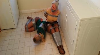 Pantyhose Peril when MILF Roommates Are Duct Taped in the Laundry! 1857 – Sandra Silvers