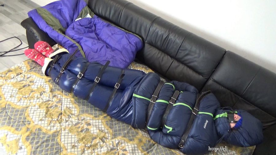 Wife in warm bondage 2 full video parts Ski pants and Sleeping bag