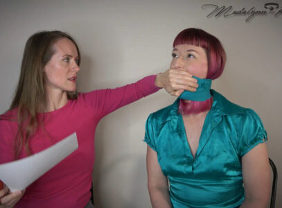 Madalynn Raye’s Bondage Studio – 10 Questions Gagged with AJ Marion HD