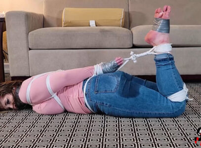 Cinched and Secured – Dolly Mattel – Captured While Cleaning